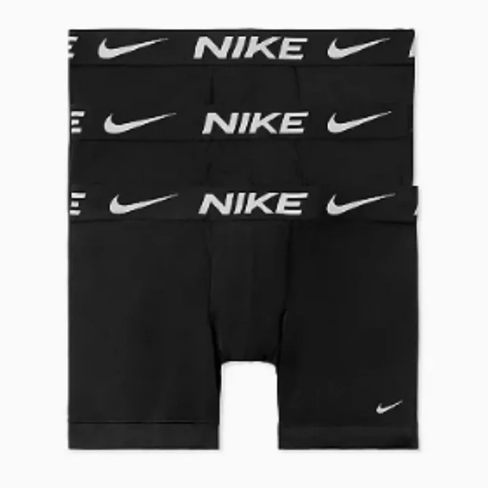 Nike 3 Pack Essential Microfiber Boxer Brief DRI-FIT Men's Large 36-38 Black New